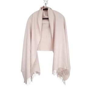 NAIF Soft Blush Oversized Wool Scarf Shawl
